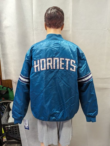 NWT Charlotte Hornets Starter Satin Button Up Varsity Jacket XL NBA