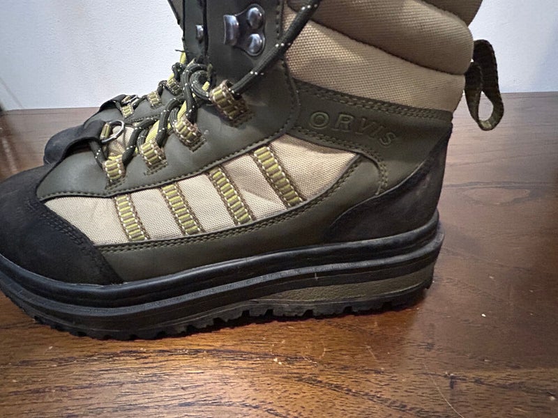 ORVIS ENCOUNTER Wading Fly Fishing Boots Vibram Soles US Men's Size 12  NICE!!!