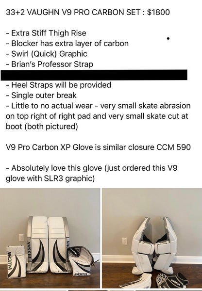 Goalies Plus - (Best Price) Vaughn Velocity V9 Pro Carbon Iceberg Graphic  Goalie Combo