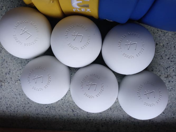 6 Brand New White Lacrosse Balls