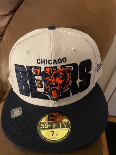 Chicago Bears New Era NFL Draft Fitted Hat 7 5/8
