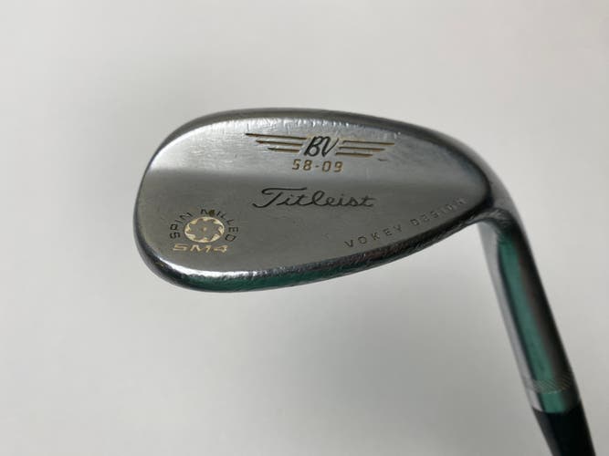 Titleist Vokey Spin Milled SM4 Chrome 58* 9 Bounce Wedge Steel Mens RH