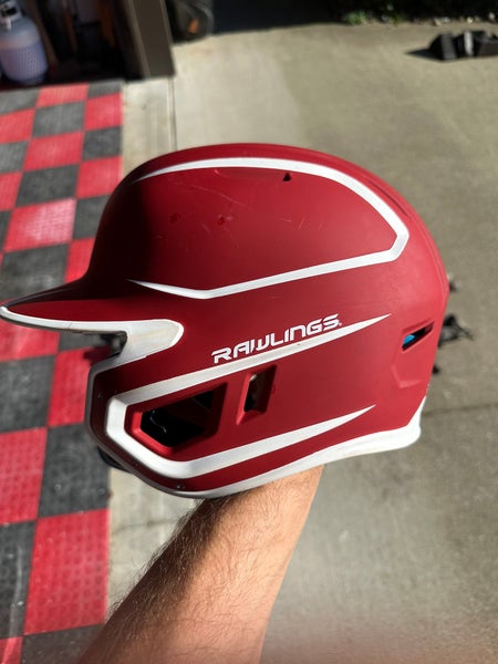 NWT Rawlings MACH Series Matte Red Baseball Batting Helmet Sr. (6 7/8-7  5/8)