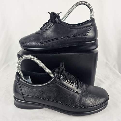SAS Traveler Black Leather Tripad Comfort Walking Oxford Shoes Womens 5.5 M