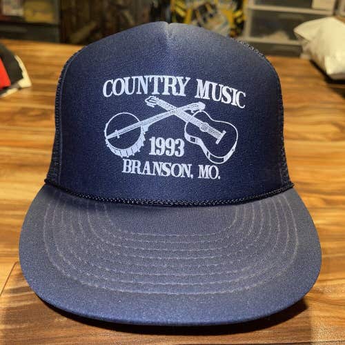 Vintage 1993 Branson Missouri Country Music Snapback Trucker Hat Cap