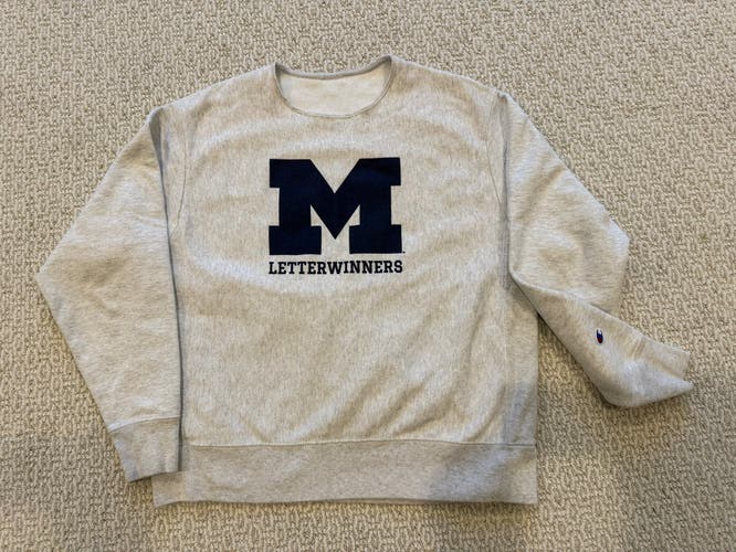 Rare University of Michigan football Letterwinners M Club Men’s Sweatshirt large
