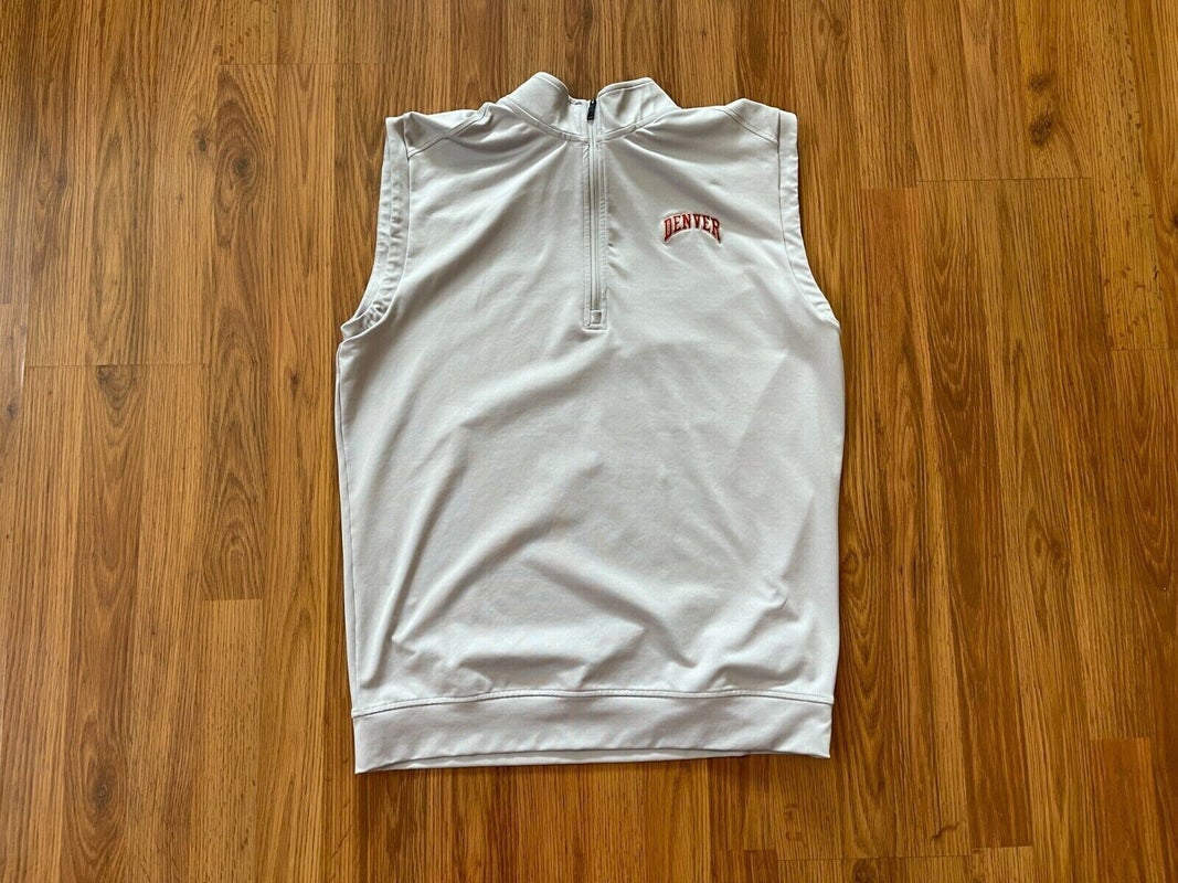 Denver Pioneers NCAA SUMMIT LEAGUE Adidas Gray Size Medium Sleeveless Golf Vest!