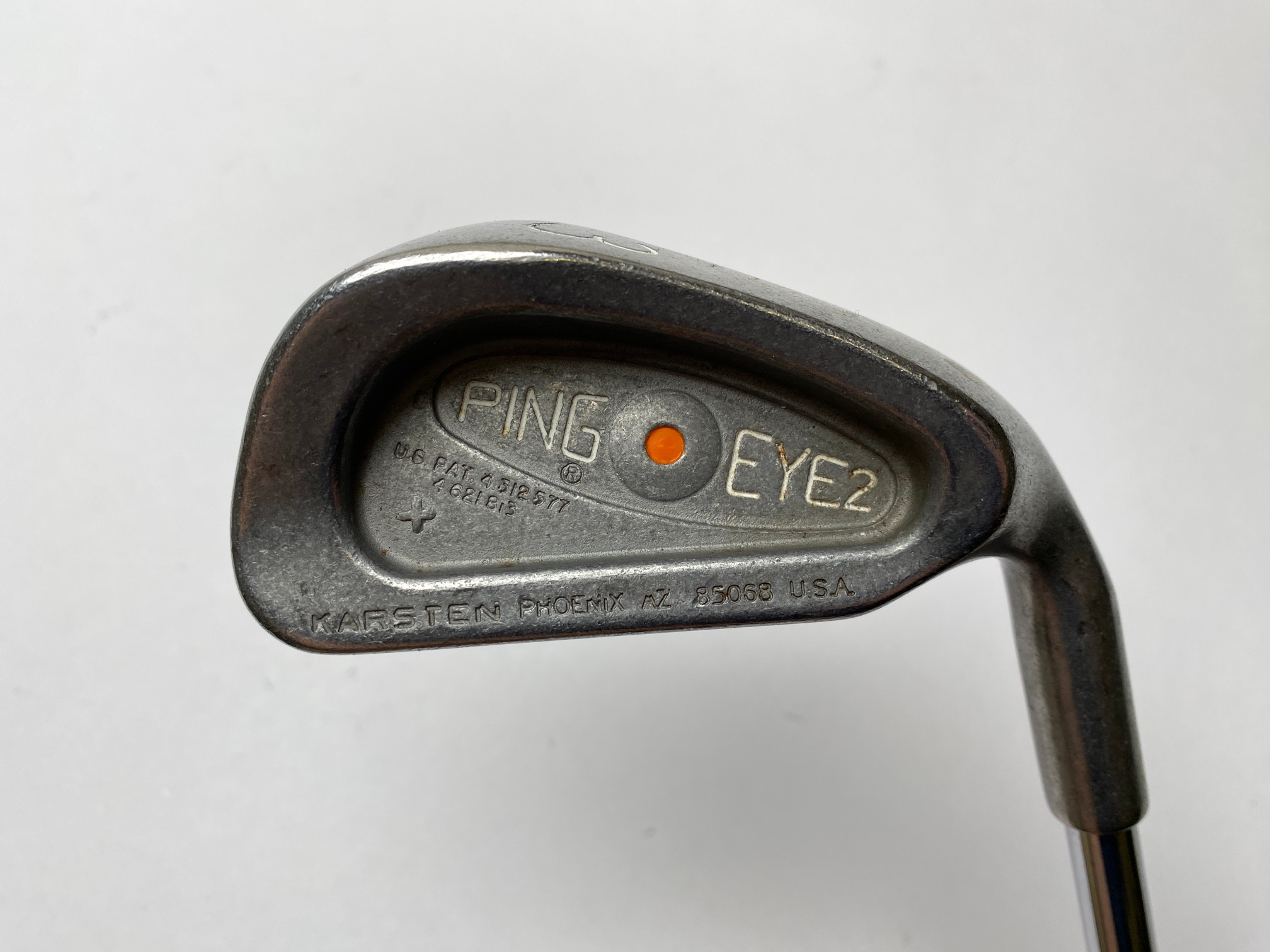 Ping Eye 2 + Single 3 Iron Orange Dot 2* Flat Karsten ZZ-Lite Stiff Steel RH