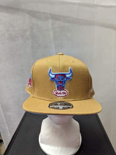 NWS Chicago Bulls Mitchell & Ness Fitted Hat Sand & Sun 7 3/4 NBA