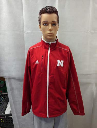 Nebraska Cornhuskers Adidas Full Zip Jacket L NCAA