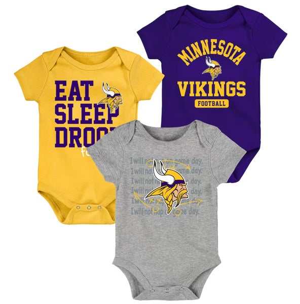 NFL Team Apparel Boys' Minnesota Vikings Fan Fave 3-In-1 T-Shirt