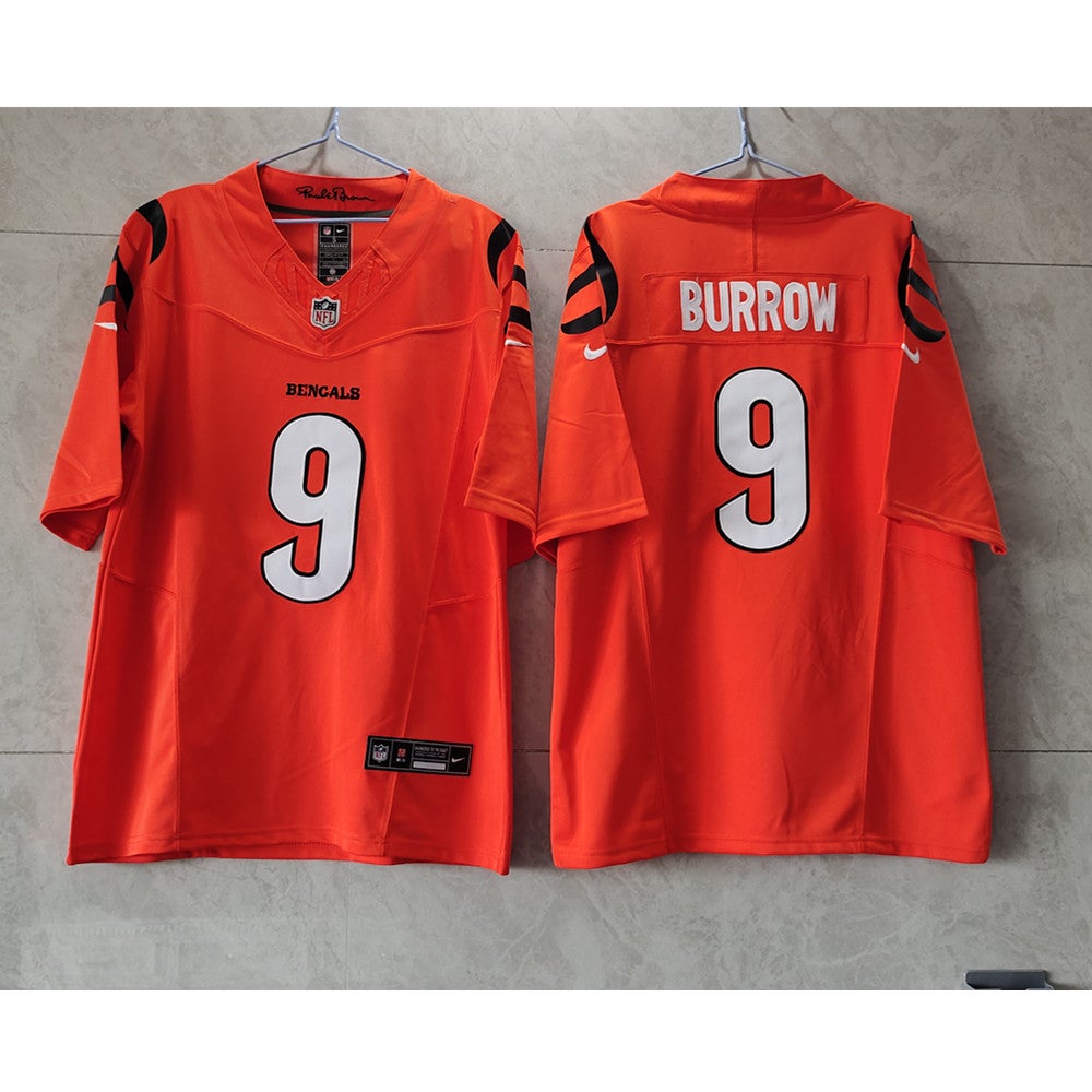 Joe Burrow Cincinnati Bengals Signed Orange Nike Limited Jersey