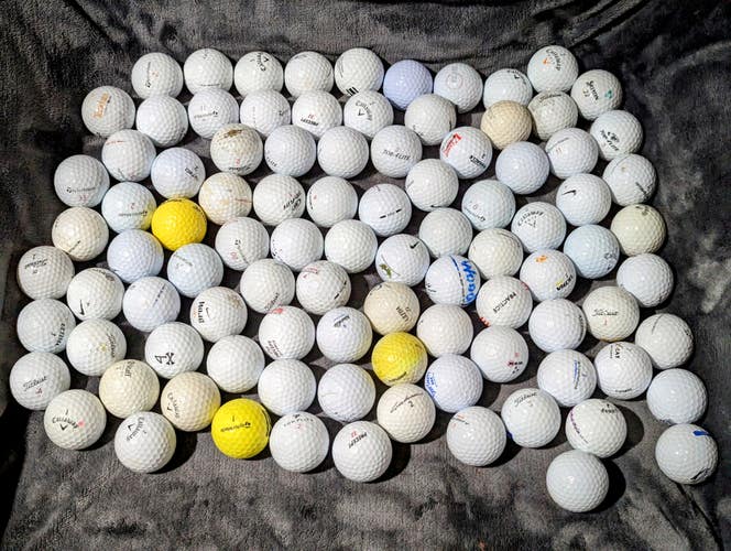 100 Hit Away / Range Golf Balls! Titleist, TaylorMade, Callaway, Etc