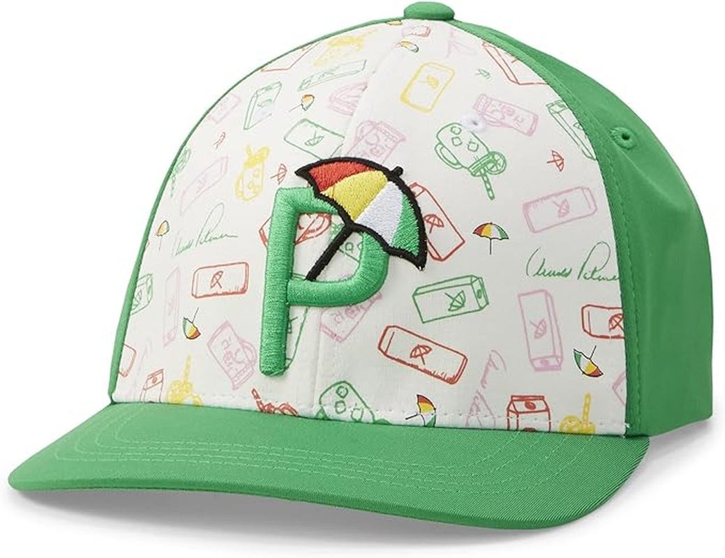 PUMA P 110 Cactus Snapback Hat Cap  Green One Size NEW #30837