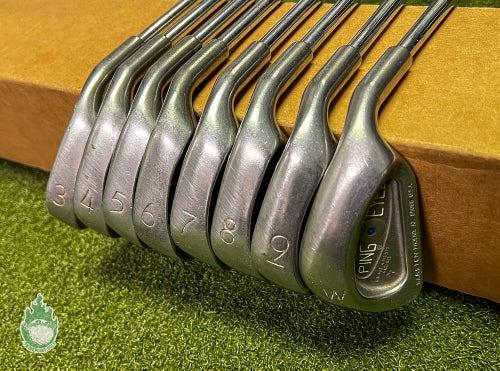 Used RH Ping Blue Dot Eye 2 + Irons 3-PW K-Shaft Stiff Flex Steel Golf Club Set