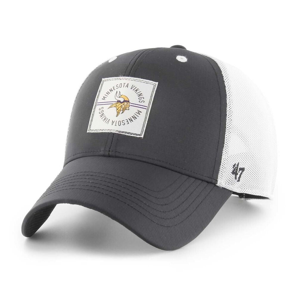 Men's Black Minnesota Vikings Blackball Mesh Adjustable Hat - OSFA 