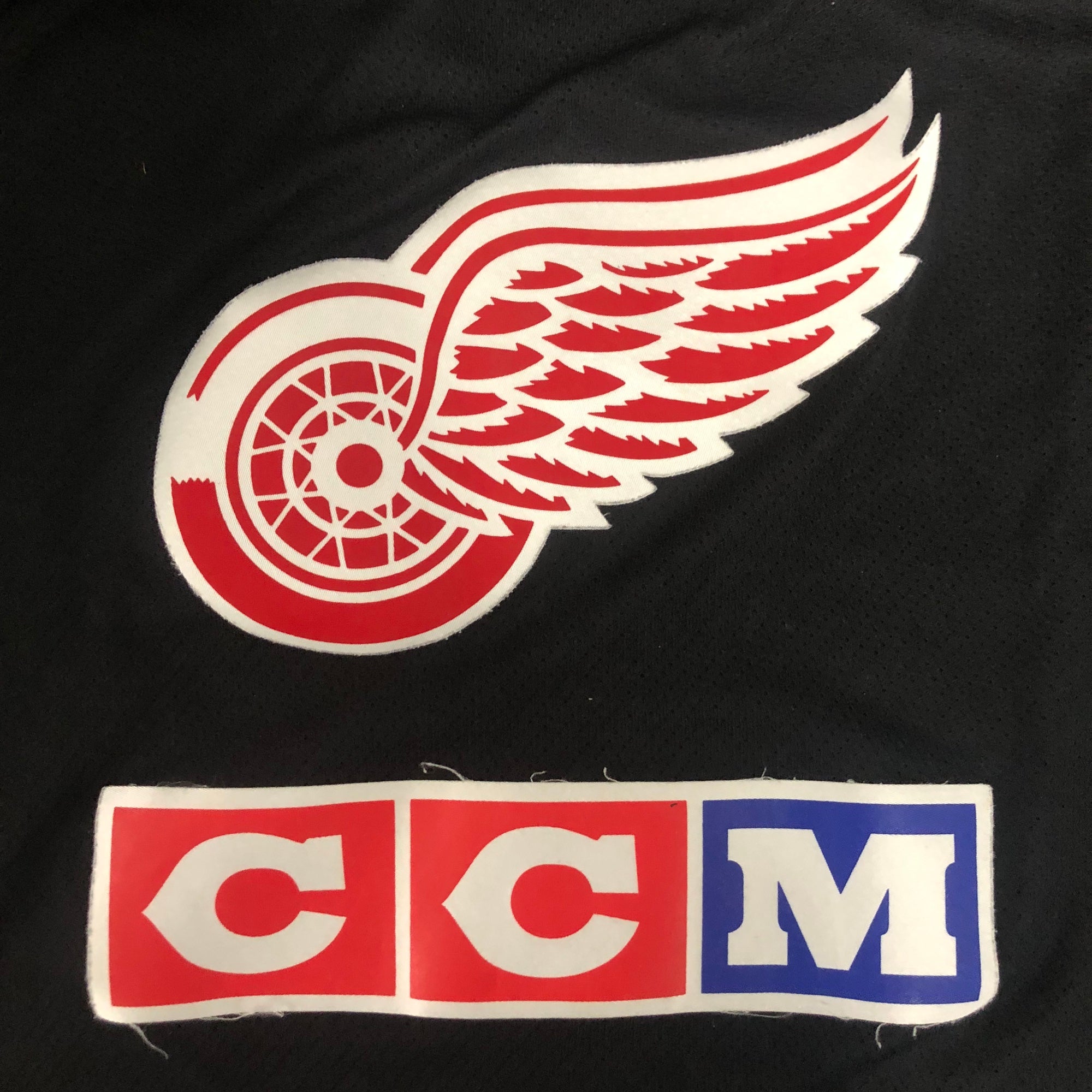 Detroit Red Wings NHL Vintage CCM Center Ice XL Black Practice Jersey B47 