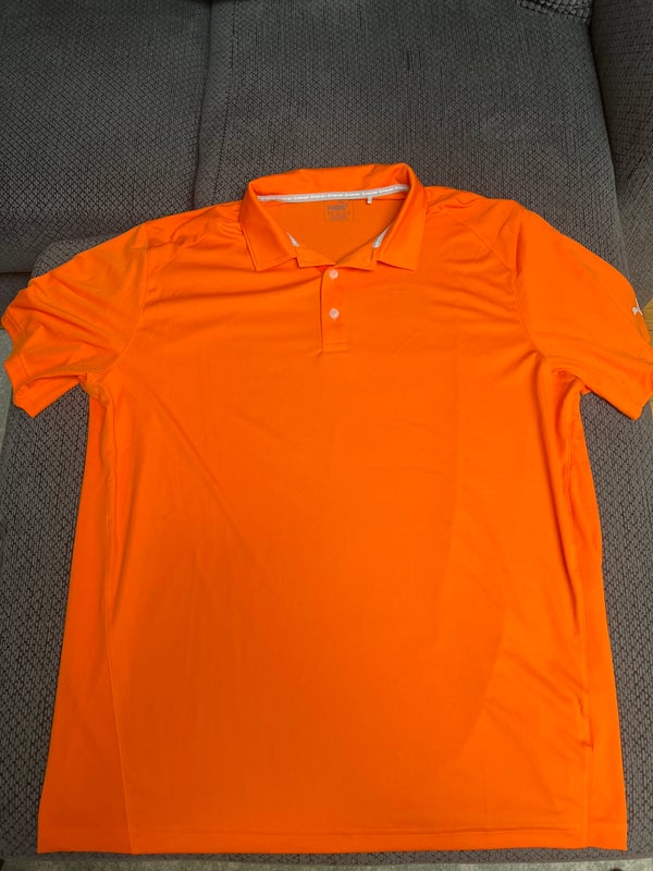 Orange Used Men's Puma Golf Shirt
