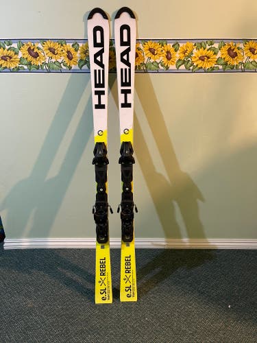 2022 Youth SL Racing With Bindings Max Din 11 World Cup Rebels i.GS RD Skis