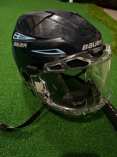 Used Small Bauer IMS 11.0 Helmet In Navy/Columbia