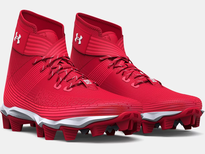 Under Armour Boys' UA Highlight Franchise Football Cleats 3023724-600 RED NEW