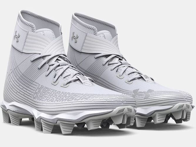 Under Armour Boys' UA Highlight Franchise Football Cleats 3023724-102 White NEW