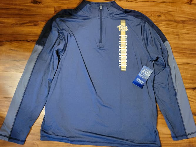 ProEdge by Knights Apparel Pittsburgh Panthers 1/4 Zip Pullover, Tag Size Large