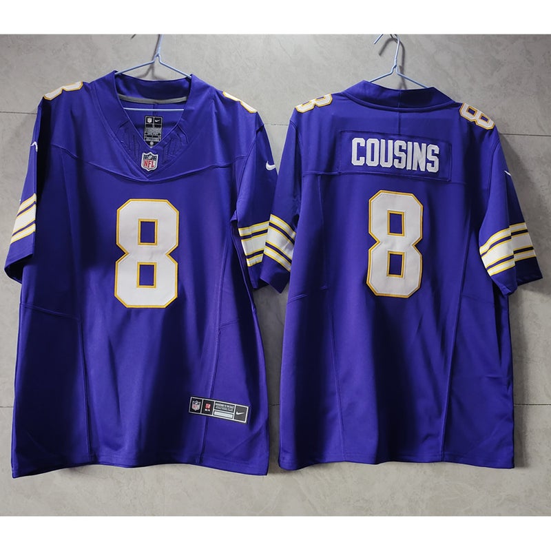 NFL Minnesota Vikings Kirk Cousins Purple White 3D Pullover Hoodie For Fans