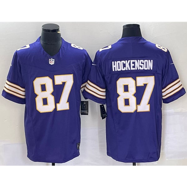 Men's Nike T.j. Hockenson White Minnesota Vikings Game Player Jersey