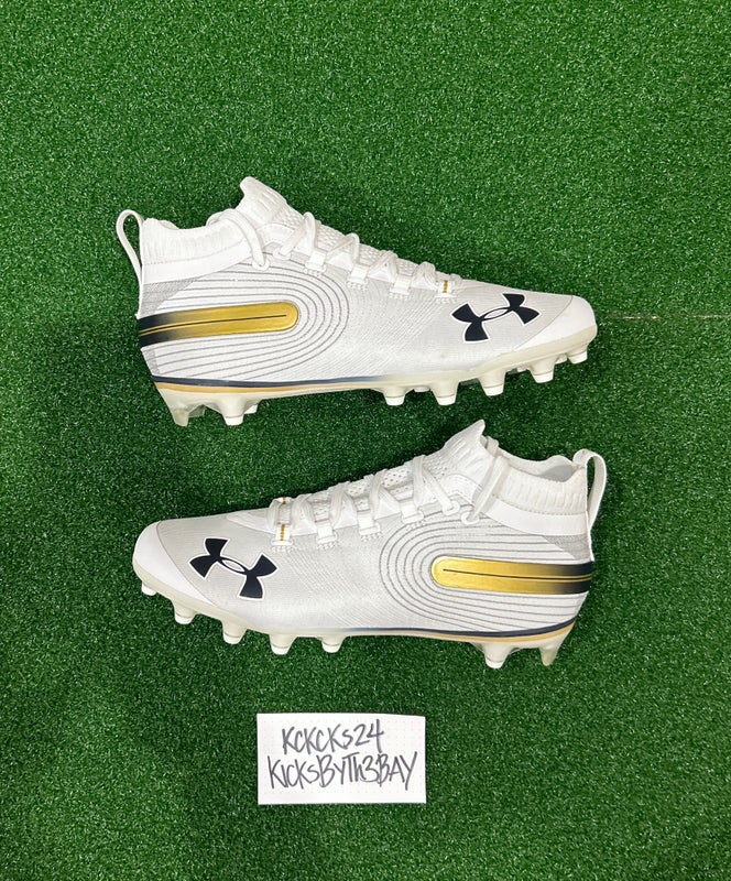 Under Armour Spotlight Football Cleats 4D Foam White Purple