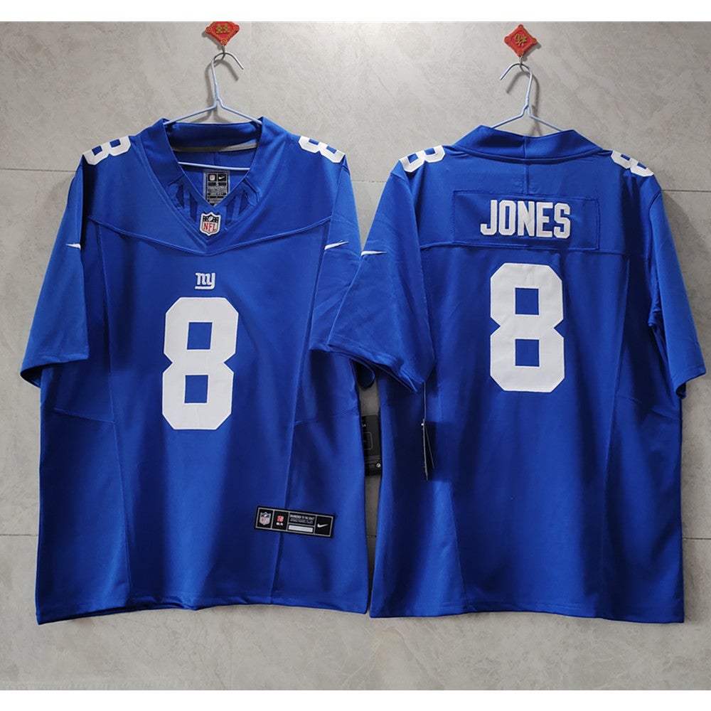 New York Giants Daniel Jones Blue Throwback Limited Jersey
