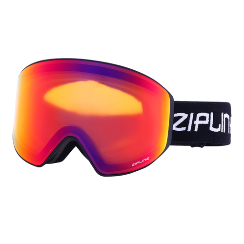 New ZiplineSki 'Podium XT' Goggles - Black Frame - Scorched Lens