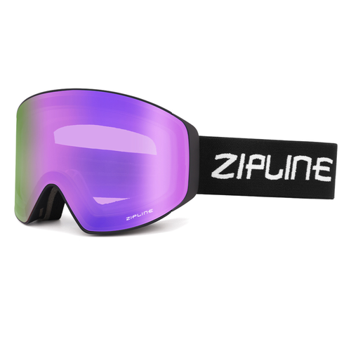 New ZiplineSki 'Podium XT' Goggles - Black Frame - Passion Fruit Lens