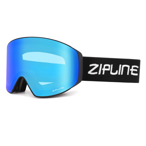 New ZiplineSki 'Podium XT' Goggles - Black Frame - Blue Moon Lens