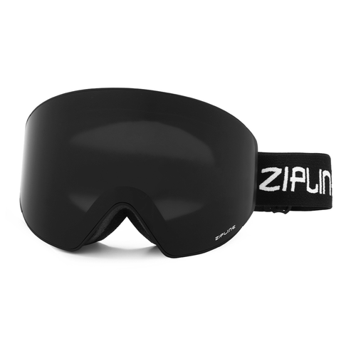 New ZiplineSki 'Podium XT' Goggles - Black Frame - Blackout Lens