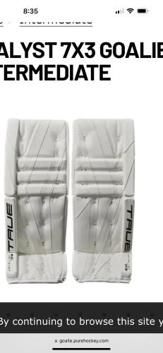 Used 30" True Goalie Leg Pads