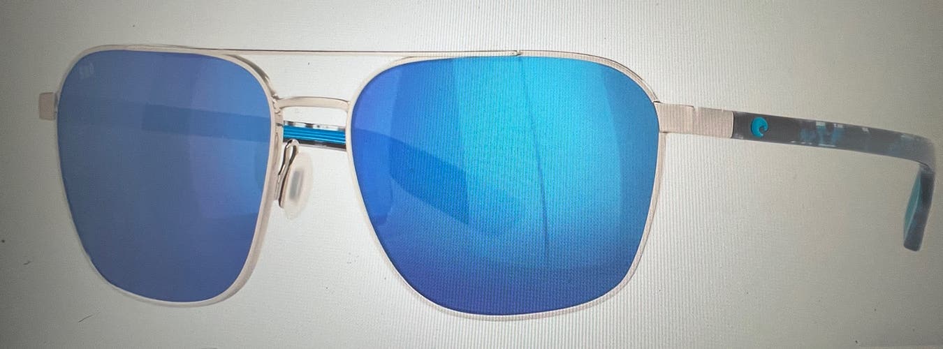 **New** Costa Del Mar Brushed Silver Wader Sunglasses