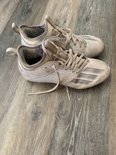 White Men's Size 8.0 (Women's 9.0) Adidas Cleats
