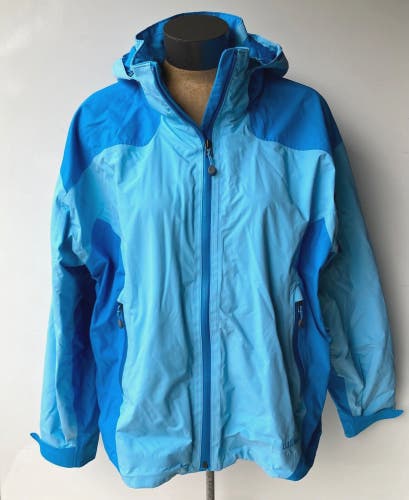 L.L.Bean Women's Blue Hooded Waterproof Rain/Snow/Ski Jacket Coat ~ Size XL