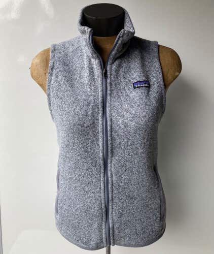 Patagonia Women's Better Sweater Gray Full-Zip Fleece Vest Jacket ~ Size Medium
