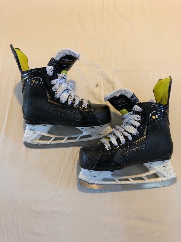 Used Youth Bauer Supreme S27 Hockey Skates (Regular) - Size: 12.0