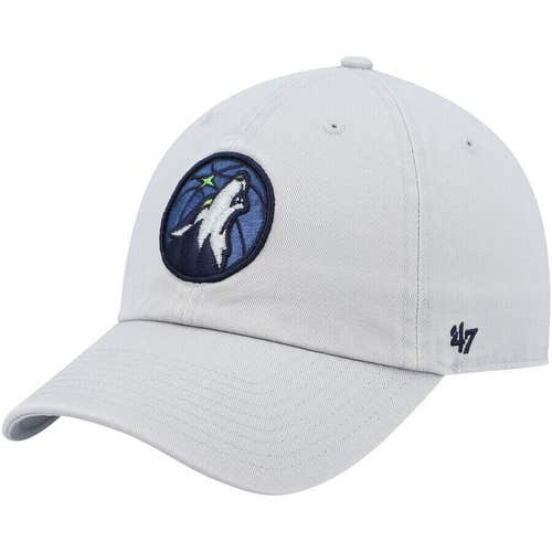 Minnesota Timberwolves 47 Brand NBA Clean Up Adjustable Strapback Hat Dad Cap