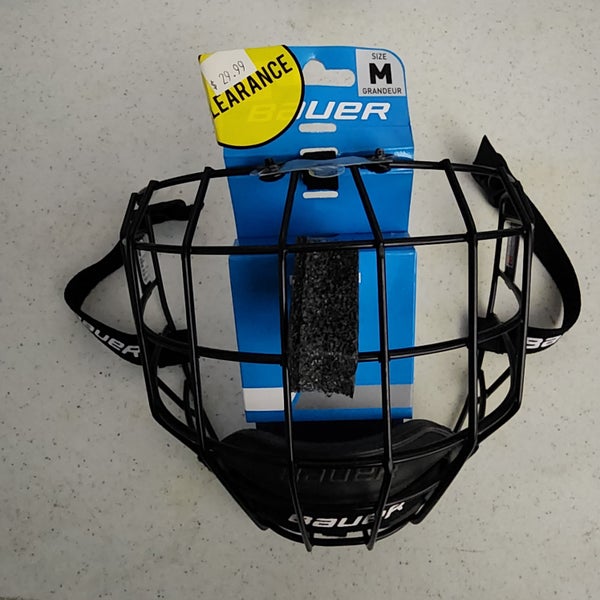 New Medium Bauer Profile II Facemask Full Cage - Black