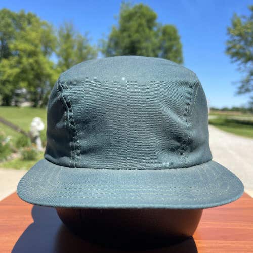 Vintage SANFORIZED Green Plain Fitted Cap Hat Men's Size 7 1/8 Blank Rare