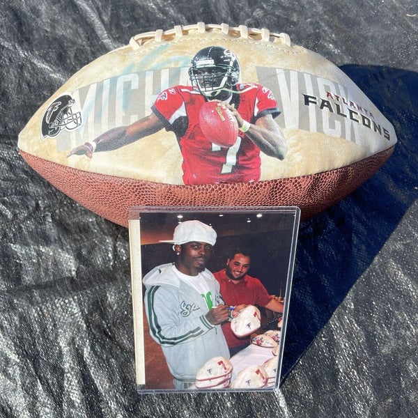 Michael Vick Signed Wilson NFL Replica Football Falcons Autograph