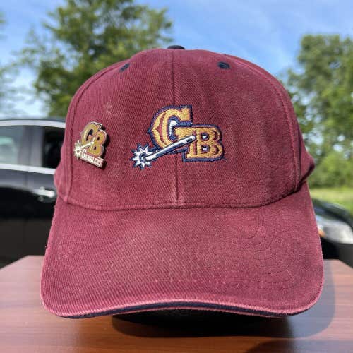 Vintage Green Bay Gamblers Hockey Strapback Hat Cap USHL + Pin