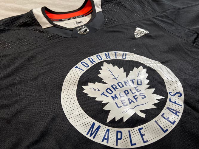 Toronto Maple Leafs NEW MiC 58G Black Goalie Cut Adidas Practice Jersey