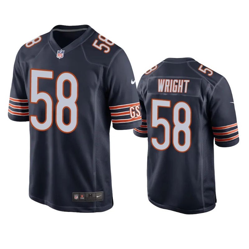 Darnell Wright Chicago Bears Men's Nike NFL Game Football Jersey.