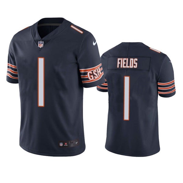 Men's Chicago Bears Justin Fields Nike Navy Game Jersey