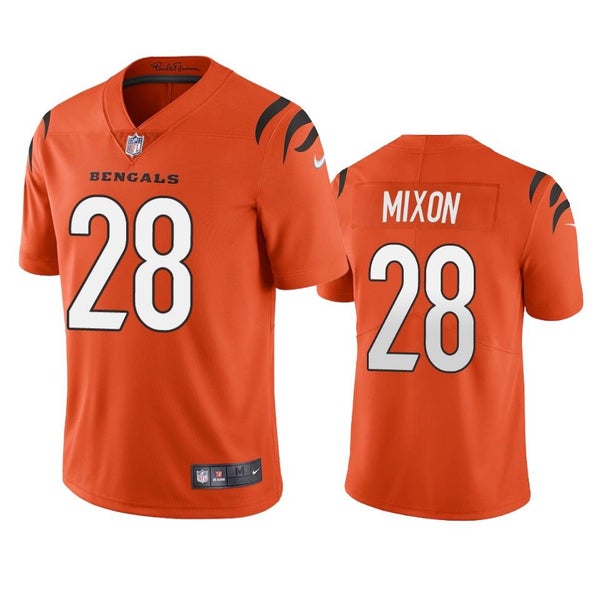 Men's Nike Joe Mixon Orange Cincinnati Bengals Game Jersey Size: Medium